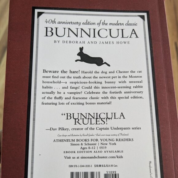 VGUC book Bunnicula 40th Anniversary Edition - Picture 5 of 7